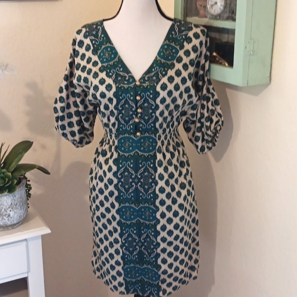 Juicy Couture Boho Print Polynesian Caftan Tunic.